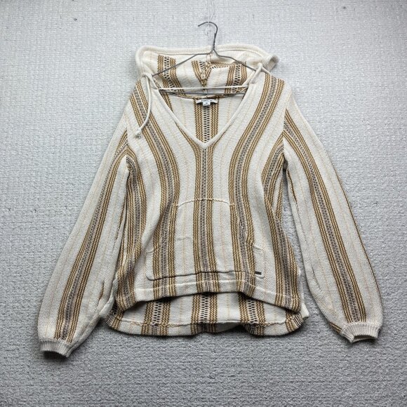 Y2K O'neil Surf Hoodie Boho Multicolor Striped Knit Women Sz XS Skater Goth Emo - Picture 1 of 15